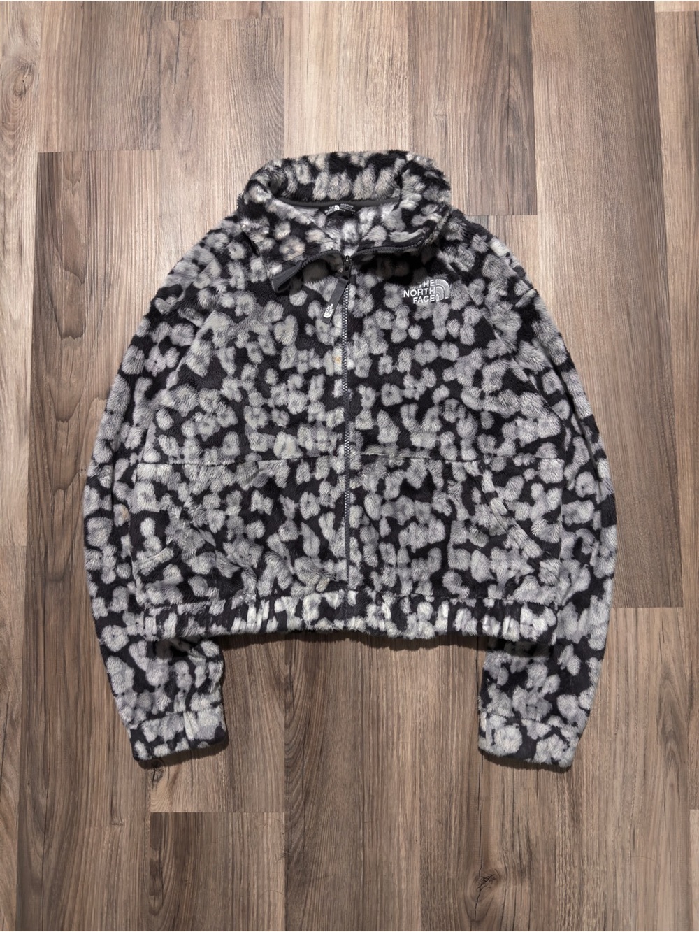 The North Face Girls Osalita Leopard Print Full Zip Jacket • Size XL